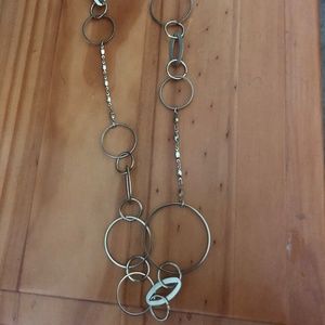 Circular Gold Cluster Necklace